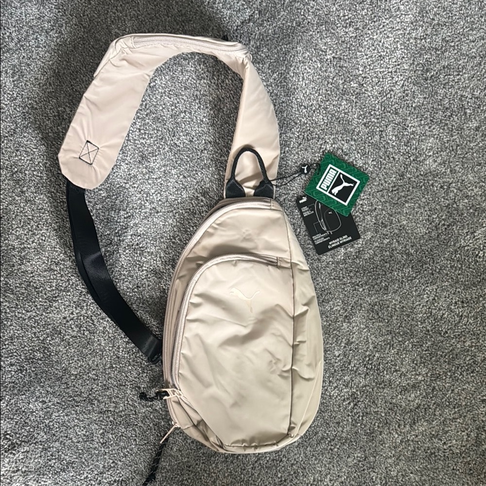 Puma Tan and Black Belt Bag Compact Design